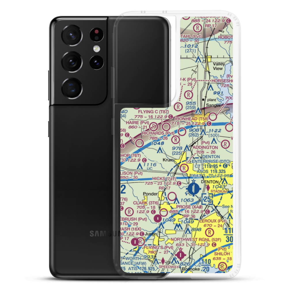 Richards Airport (TA47) VFR Sectional Samsung Case Samsung Galaxy S21 Ultra model shown