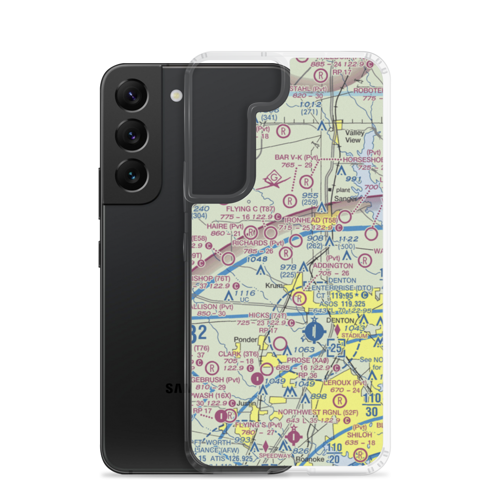 Richards Airport (TA47) VFR Sectional Samsung Case Samsung Galaxy S22 model shown