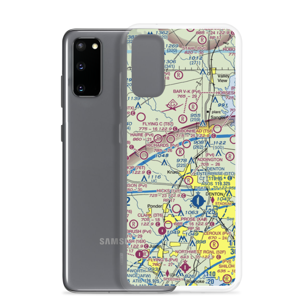 Richards Airport (TA47) VFR Sectional Samsung Case Samsung Galaxy S20 model shown