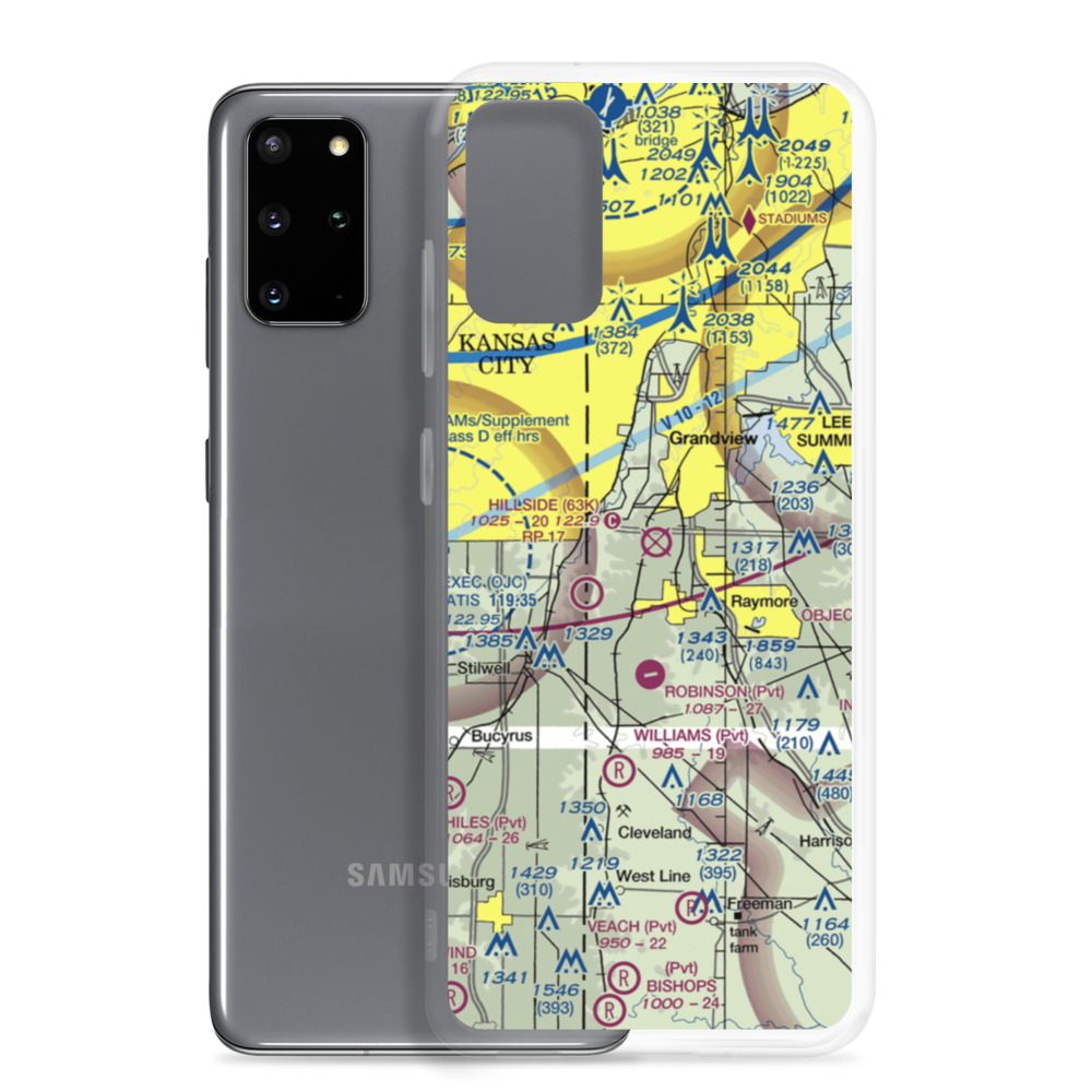 Richards-Gebaur Air Force Base (GVW) VFR Sectional Samsung Case Samsung Galaxy S20 Plus model shown