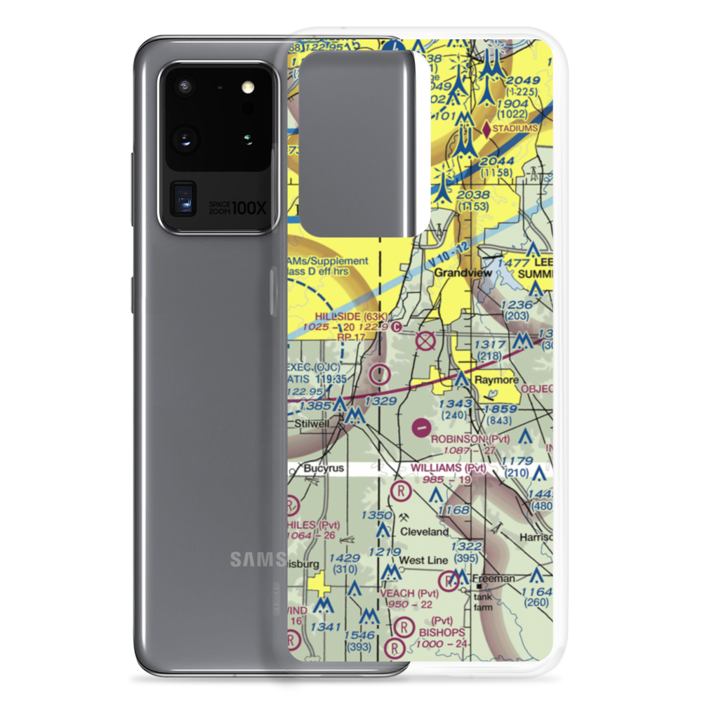 Richards-Gebaur Air Force Base (GVW) VFR Sectional Samsung Case Samsung Galaxy S20 Ultra model shown