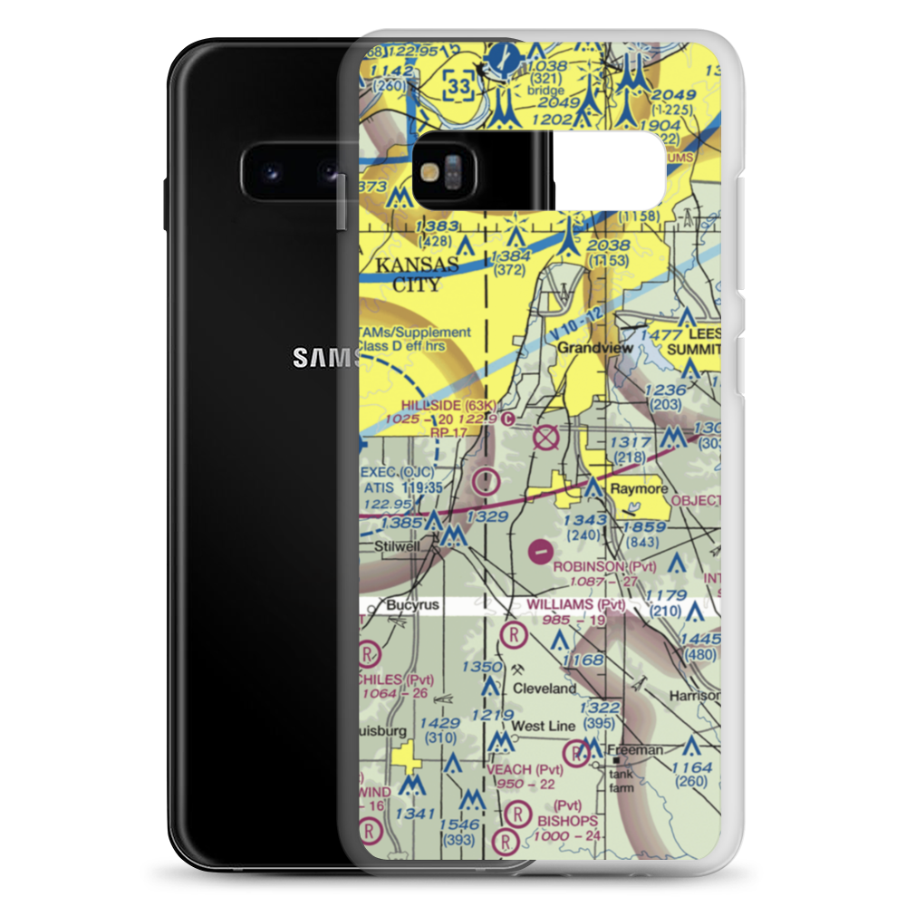 Richards-Gebaur Air Force Base (GVW) VFR Sectional Samsung Case Samsung Galaxy S10+ model shown
