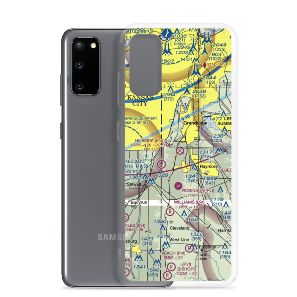 Richards-Gebaur Air Force Base (GVW) VFR Sectional Samsung Case Samsung Galaxy S20 model shown