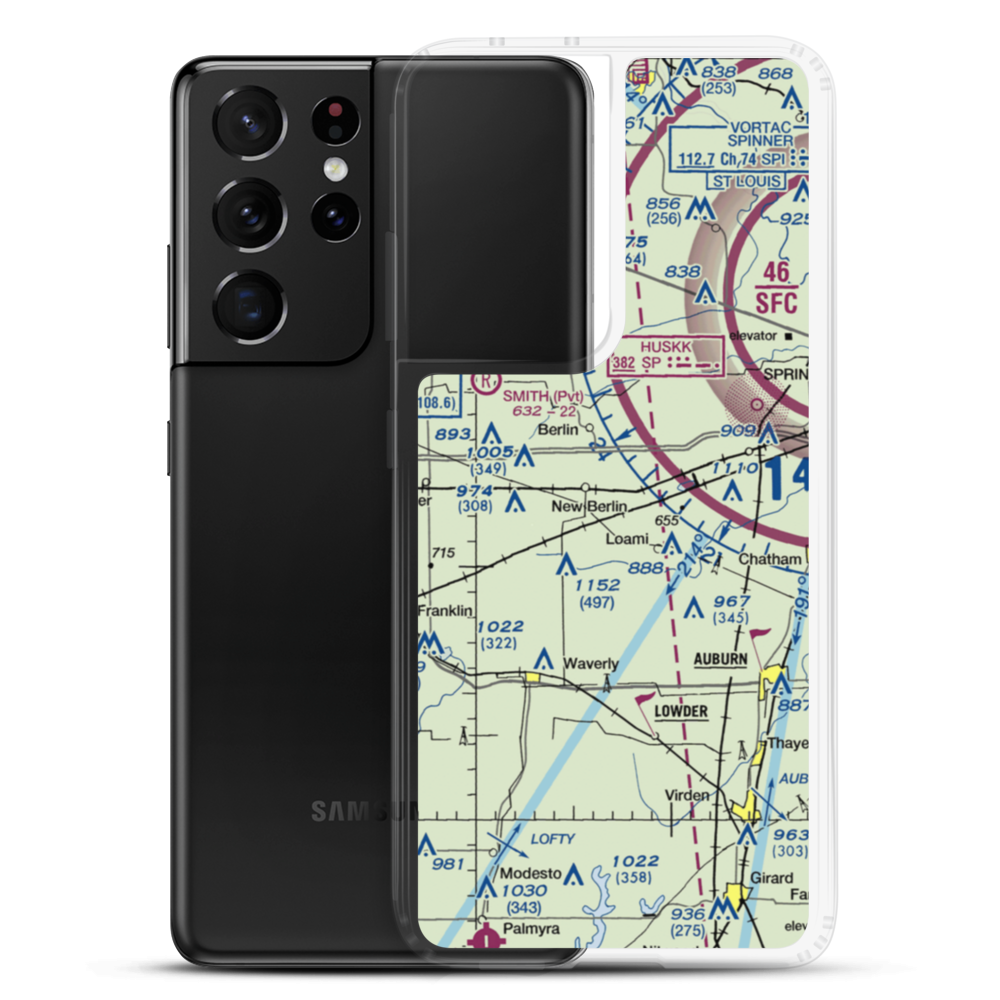 Richardson Airport (IL24) VFR Sectional Samsung Case Samsung Galaxy S21 Ultra model shown