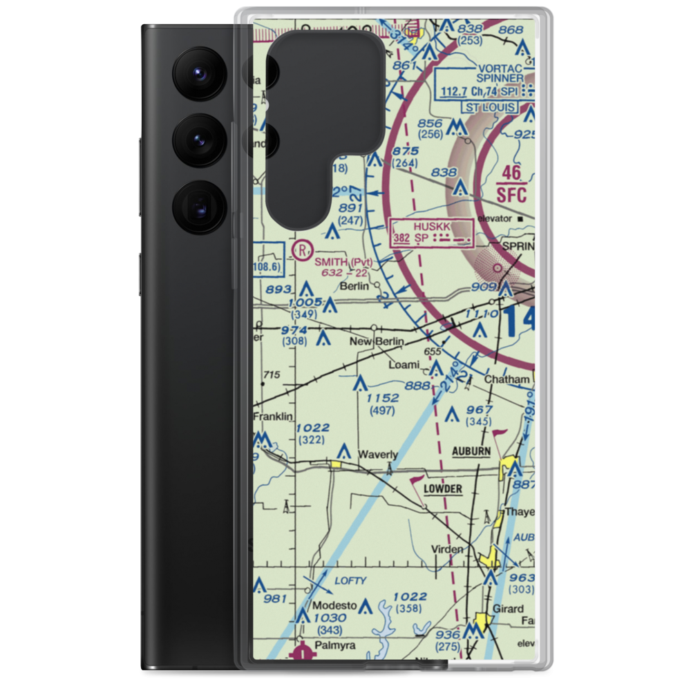Richardson Airport (IL24) VFR Sectional Samsung Case Samsung Galaxy S22 Ultra model shown