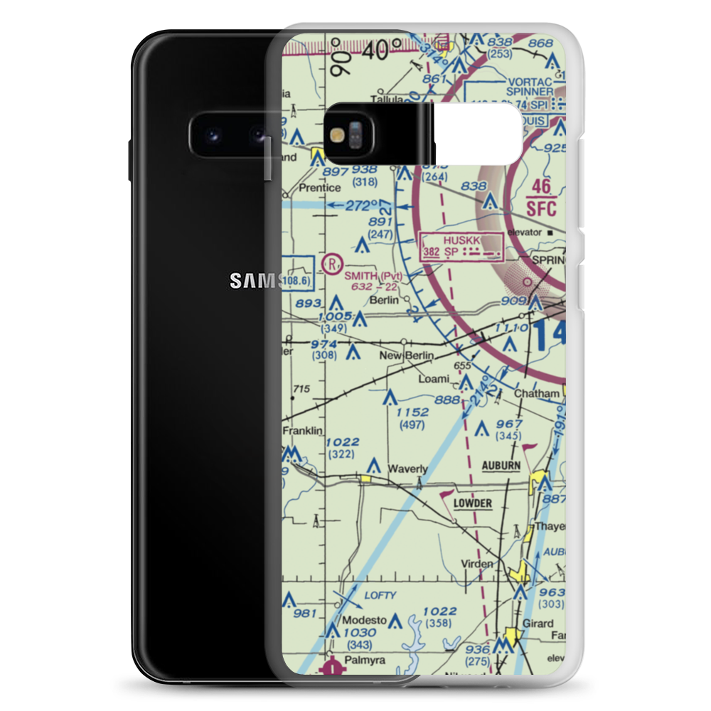 Richardson Airport (IL24) VFR Sectional Samsung Case Samsung Galaxy S10+ model shown