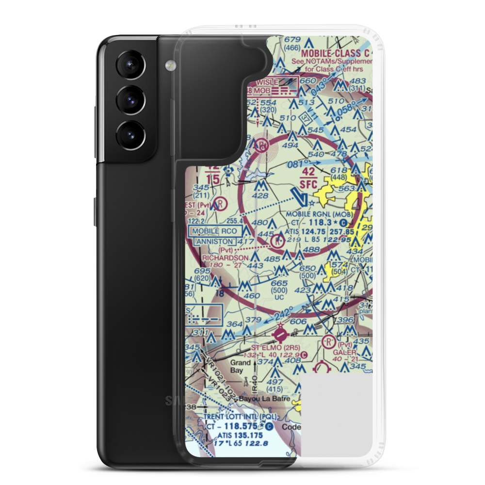 Richardson Field (26AL) VFR Sectional Samsung Case Samsung Galaxy S21 Plus model shown