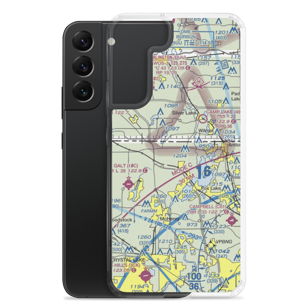 Richardson Field (3LL5) VFR Sectional Samsung Case Samsung Galaxy S22 Plus model shown