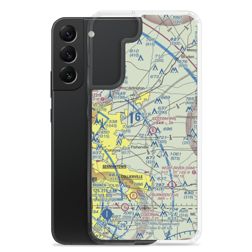 Richardson Strip (TN18) VFR Sectional Samsung Case Samsung Galaxy S22 Plus model shown
