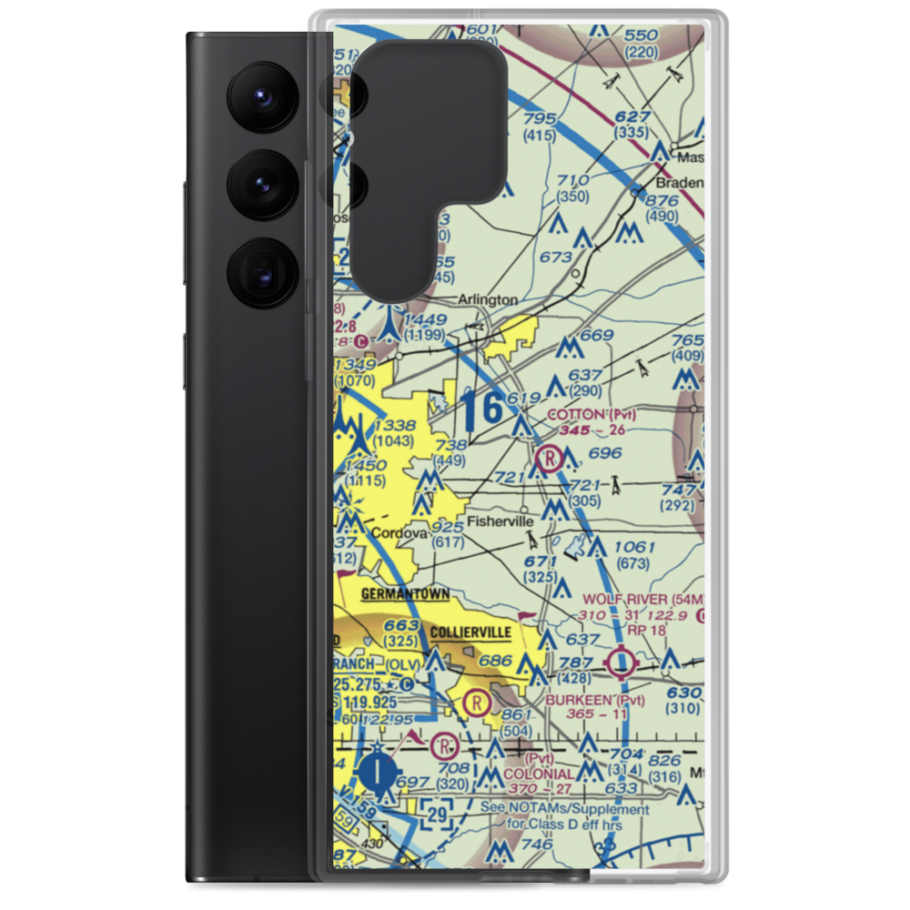 Richardson Strip (TN18) VFR Sectional Samsung Case Samsung Galaxy S22 Ultra model shown