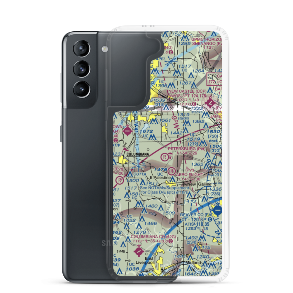 Richey Airport (56OH) VFR Sectional Samsung Case Samsung Galaxy S21 model shown