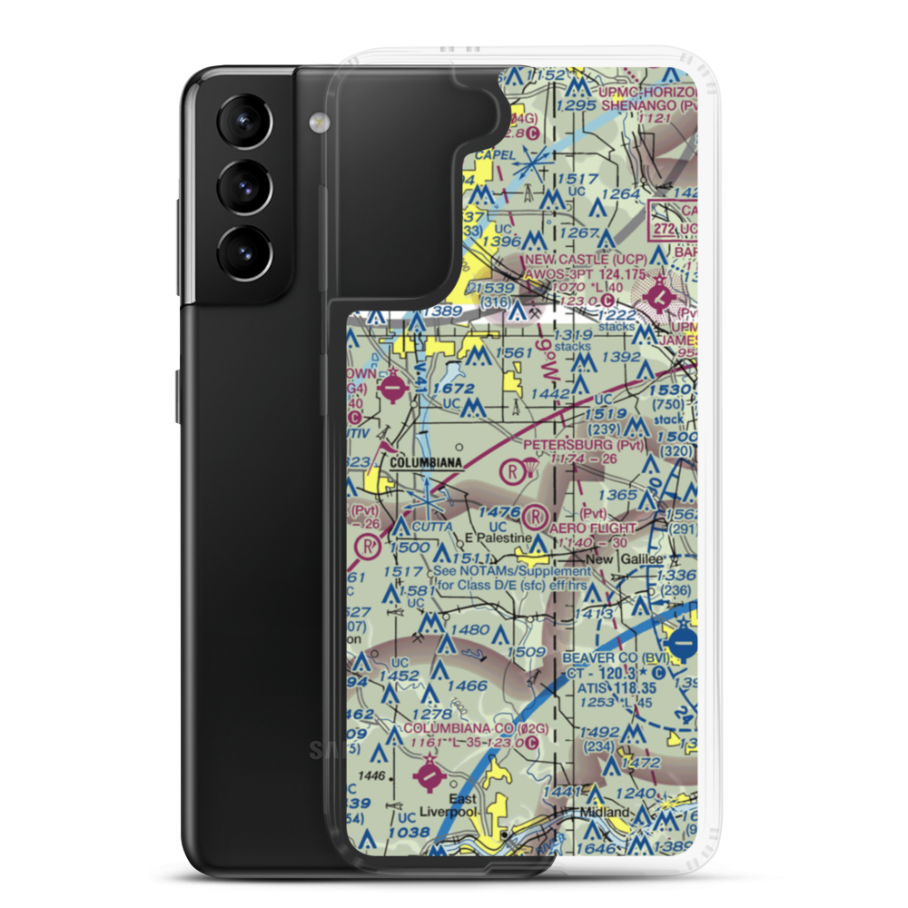 Richey Airport (56OH) VFR Sectional Samsung Case Samsung Galaxy S21 Plus model shown