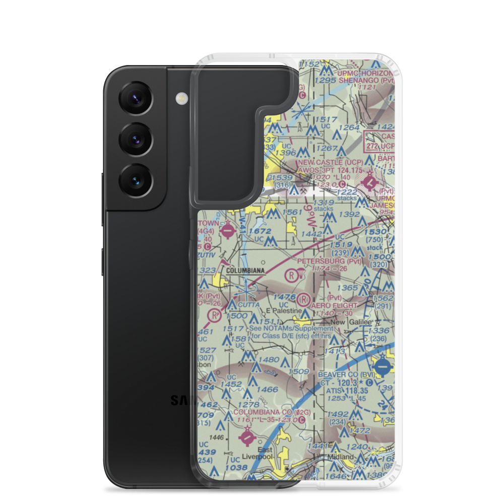 Richey Airport (56OH) VFR Sectional Samsung Case Samsung Galaxy S22 model shown