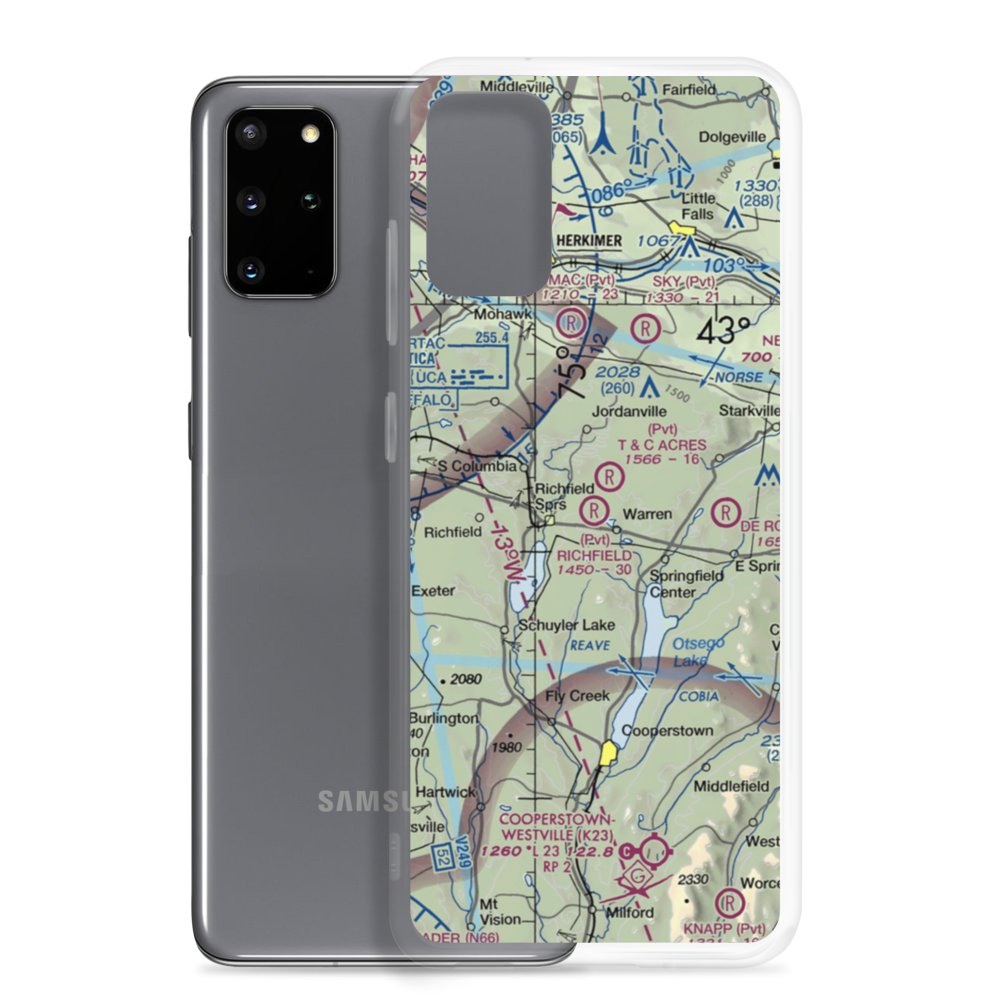 Richfield Airport (NY68) VFR Sectional Samsung Case Samsung Galaxy S20 Plus model shown