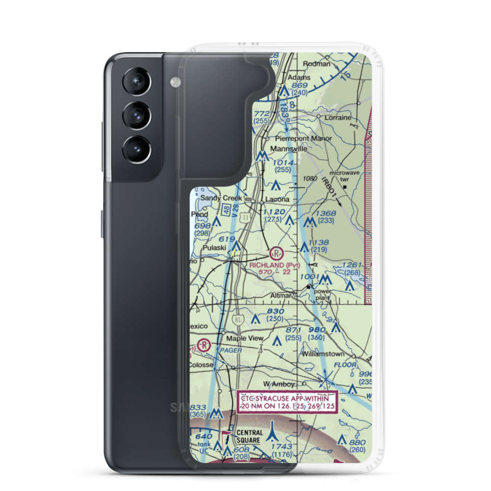 Richland Airpark (1NY3) VFR Sectional Samsung Case Samsung Galaxy S21 model shown