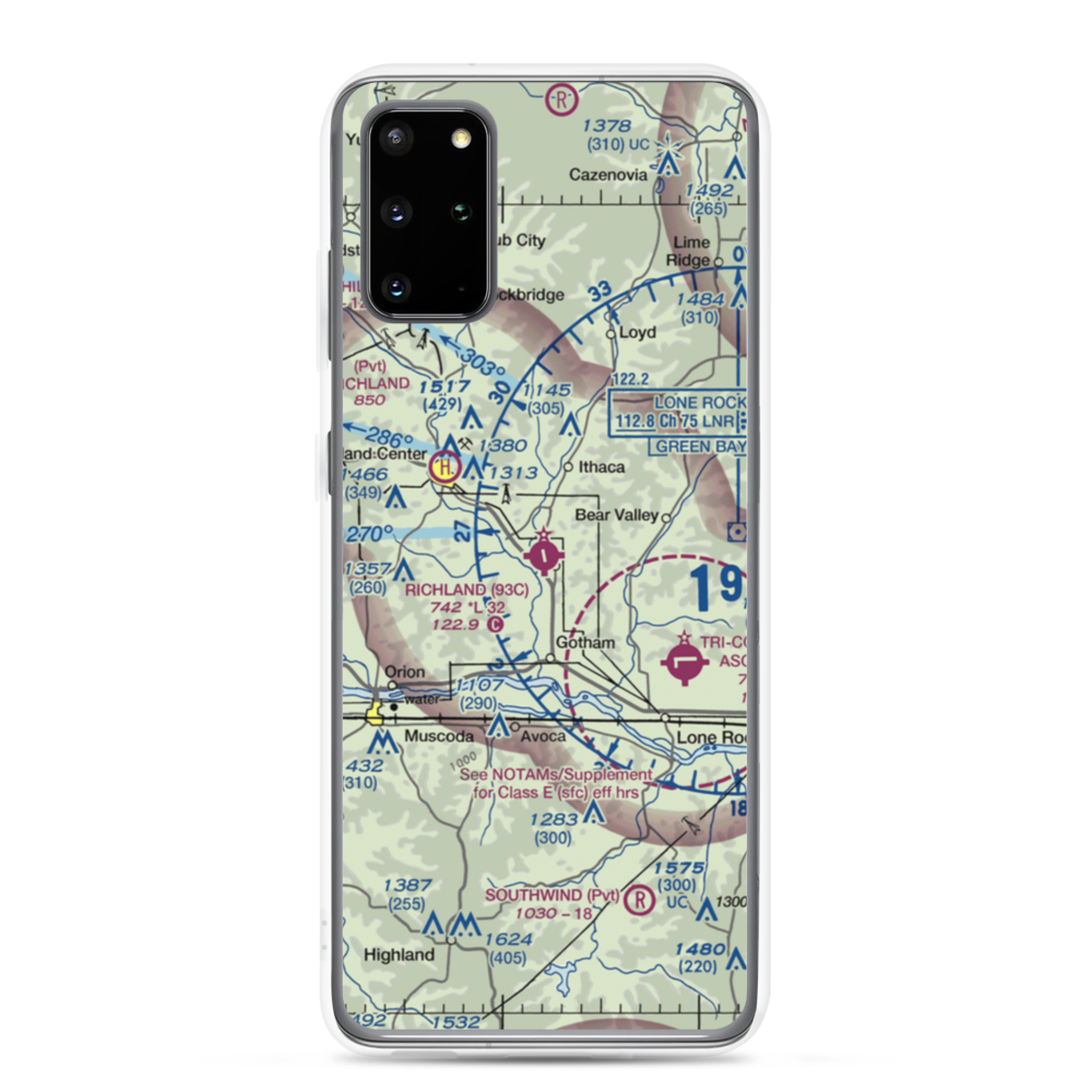 Richland Airport (93C) VFR Sectional Samsung Case Samsung Galaxy S20 Plus model shown