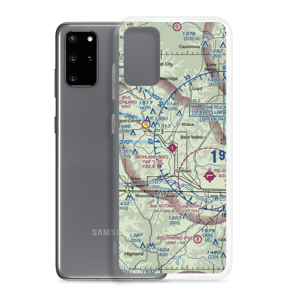 Richland Airport (93C) VFR Sectional Samsung Case Samsung Galaxy S20 Plus model shown