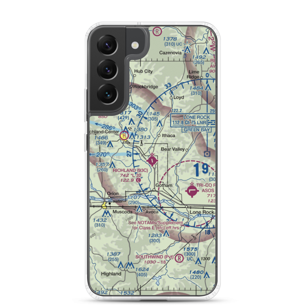 Richland Airport (93C) VFR Sectional Samsung Case Samsung Galaxy S22 Plus model shown