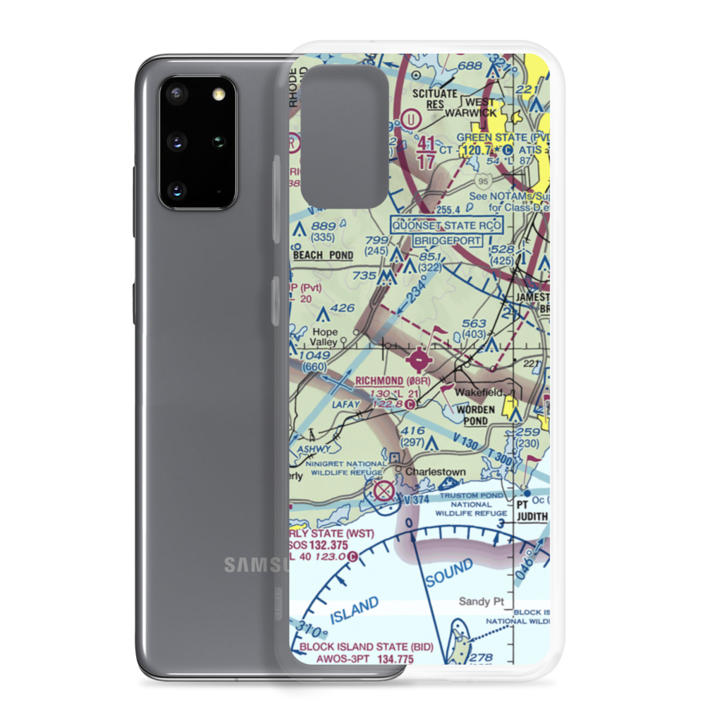 Richmond Airport (08R) VFR Sectional Samsung Case Samsung Galaxy S20 Plus model shown