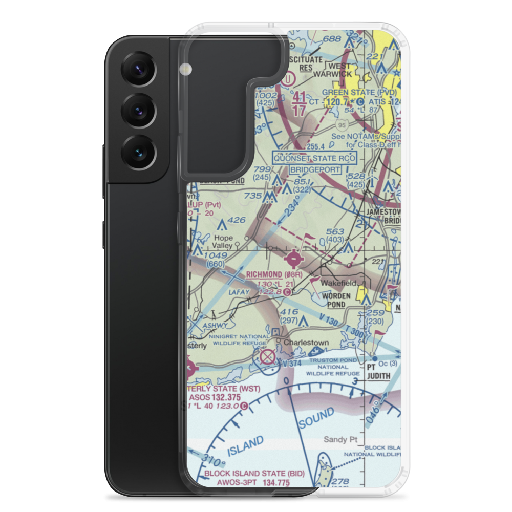 Richmond Airport (08R) VFR Sectional Samsung Case Samsung Galaxy S22 Plus model shown
