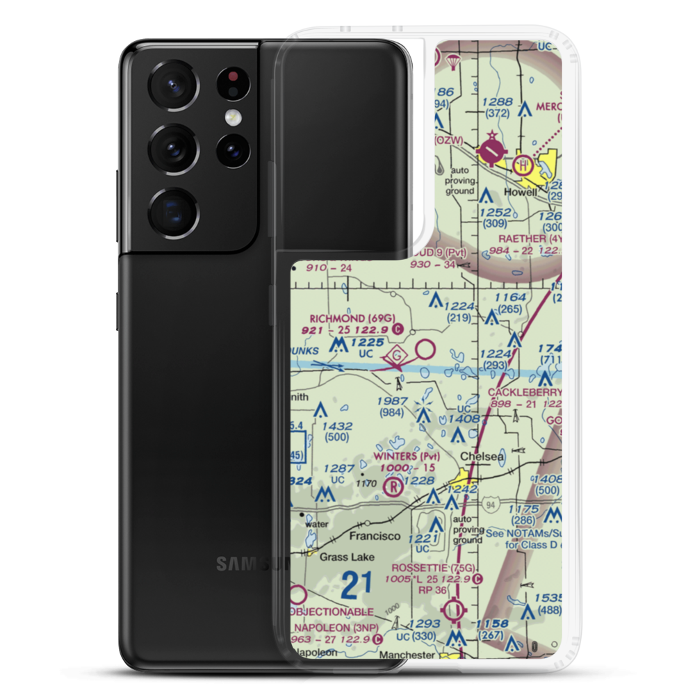 Richmond Field (69G) VFR Sectional Samsung Case Samsung Galaxy S21 Ultra model shown