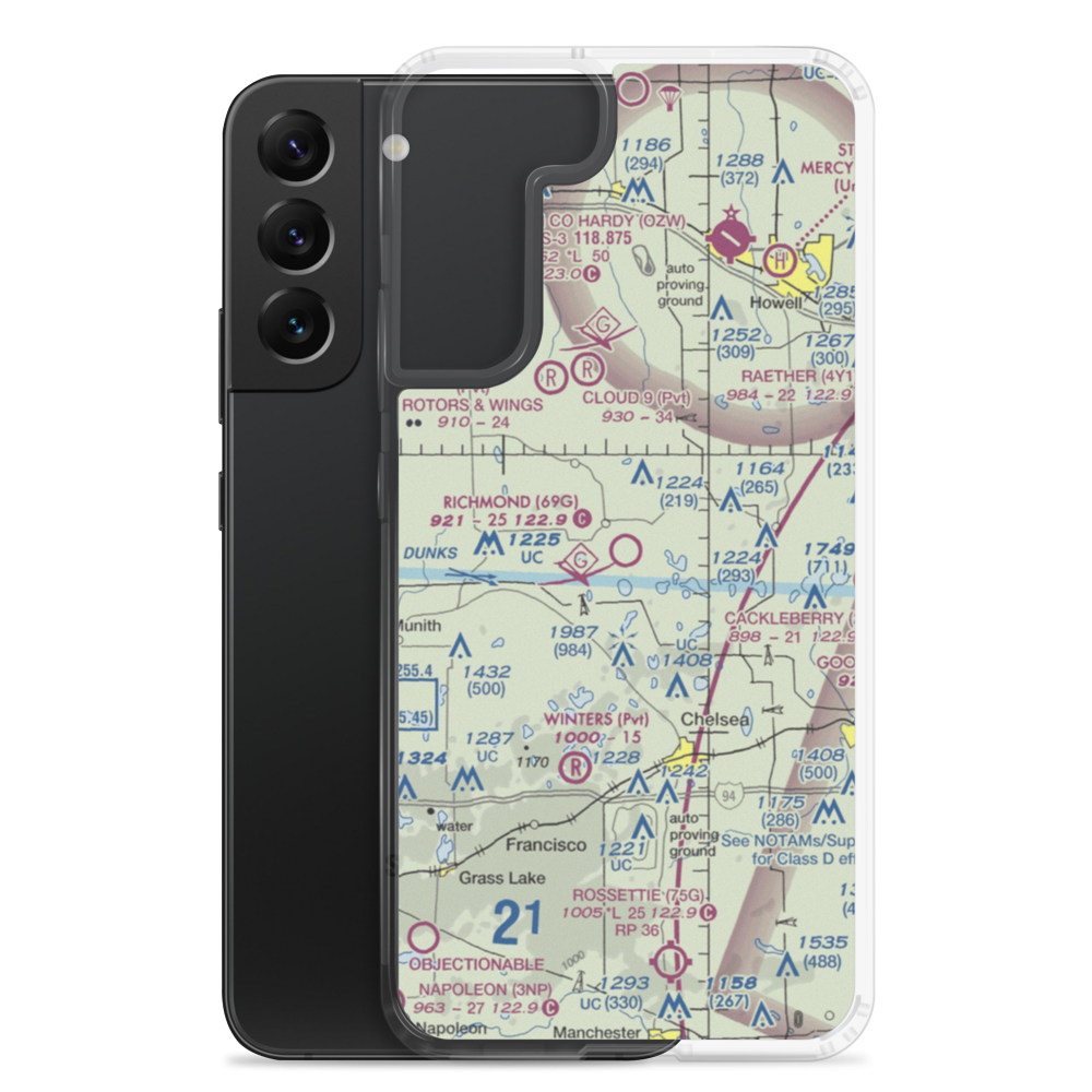Richmond Field (69G) VFR Sectional Samsung Case Samsung Galaxy S22 Plus model shown