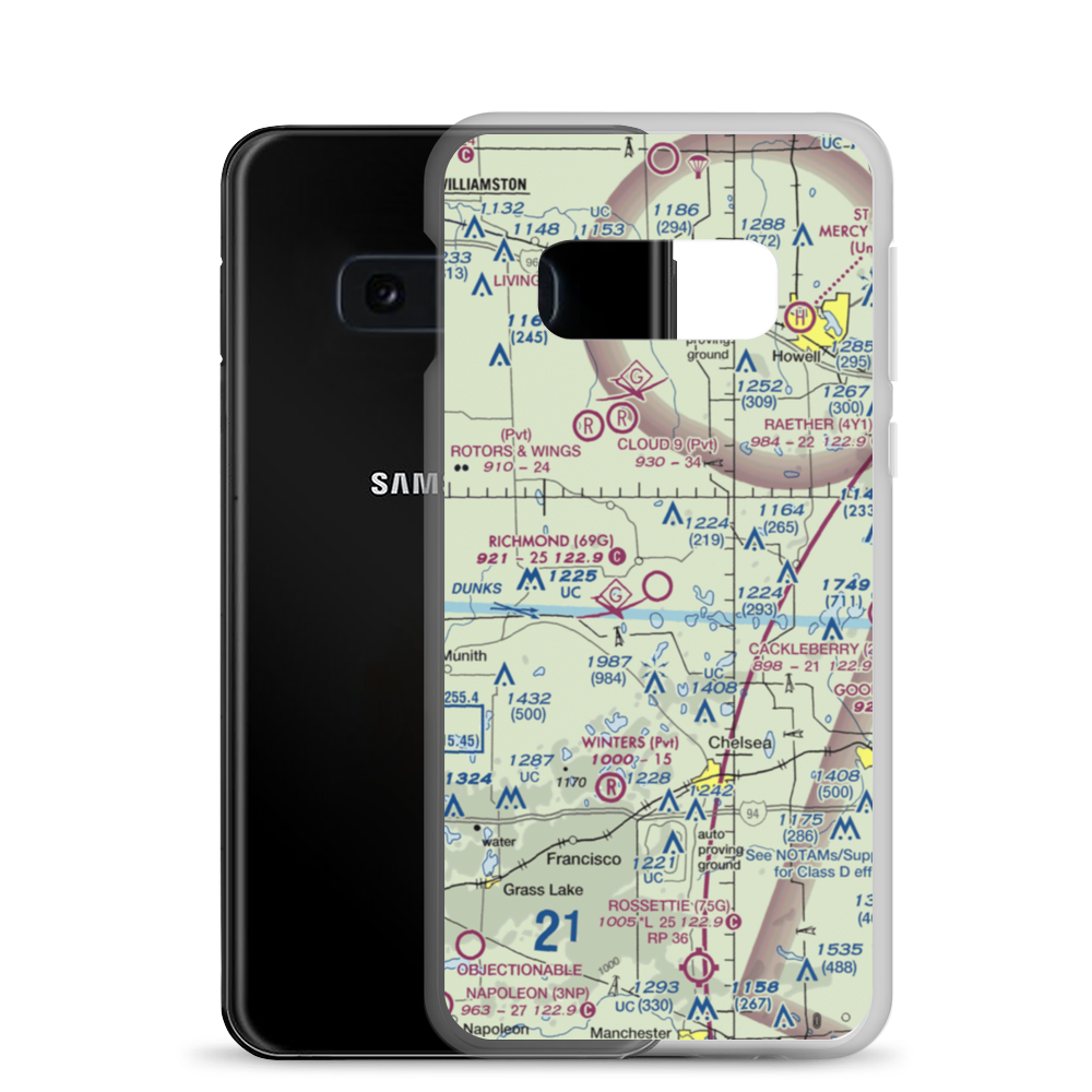 Richmond Field (69G) VFR Sectional Samsung Case Samsung Galaxy S10e model shown