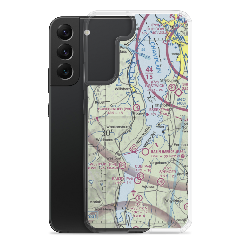 Richter Aero Airport (NY84) VFR Sectional Samsung Case Samsung Galaxy S22 Plus model shown
