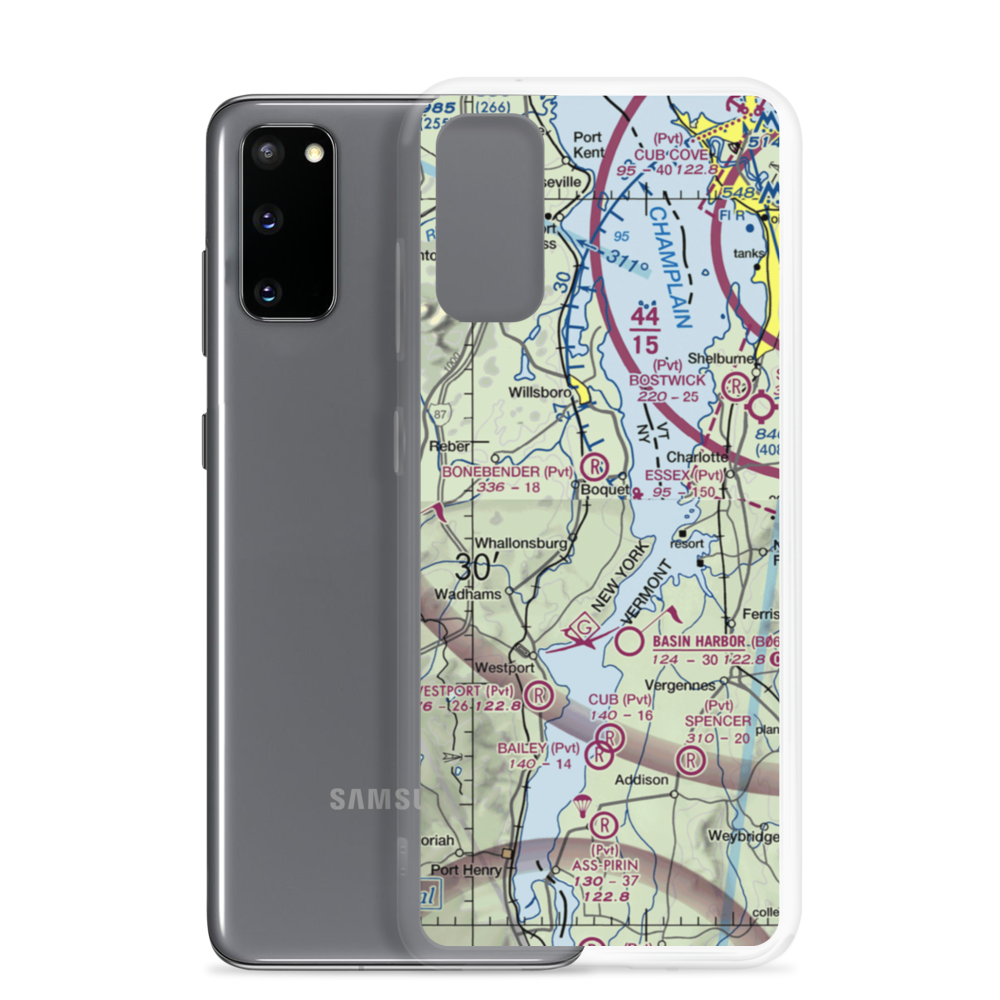 Richter Aero Airport (NY84) VFR Sectional Samsung Case Samsung Galaxy S20 model shown