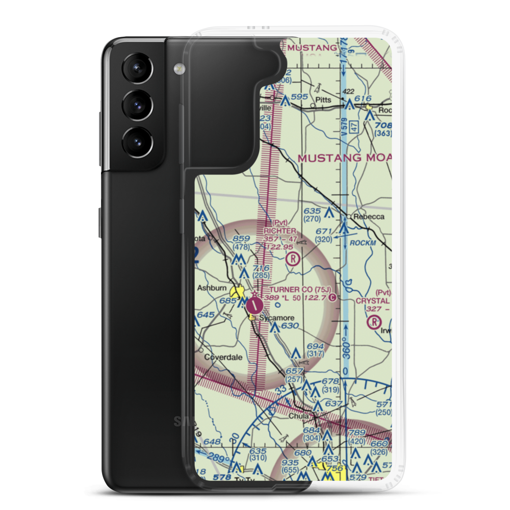 Richter Airpark (GE12) VFR Sectional Samsung Case Samsung Galaxy S21 Plus model shown