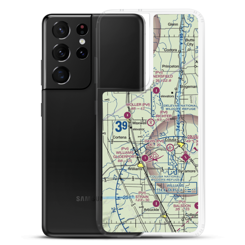 Richter Airport (12CN) VFR Sectional Samsung Case Samsung Galaxy S21 Ultra model shown