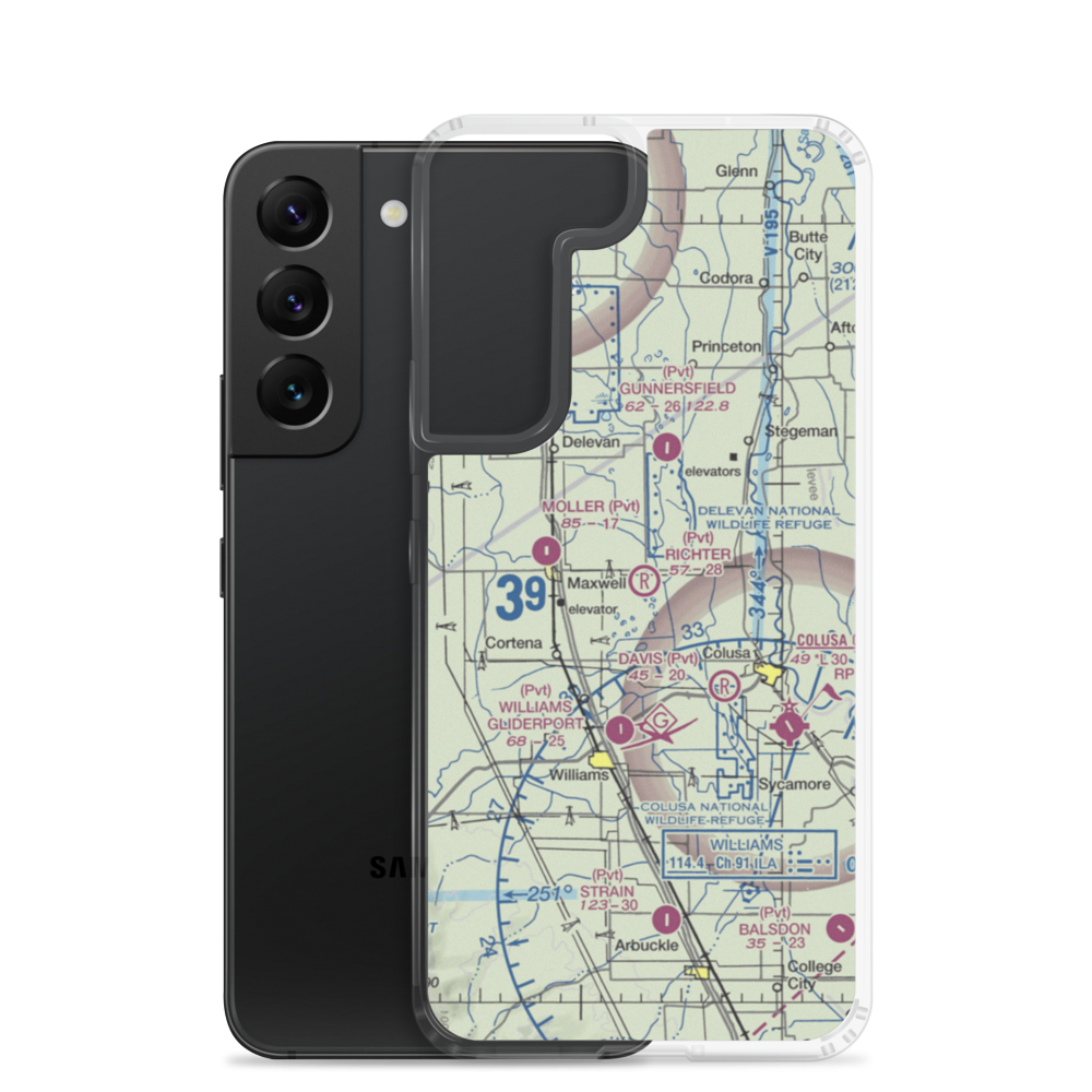Richter Airport (12CN) VFR Sectional Samsung Case Samsung Galaxy S22 model shown