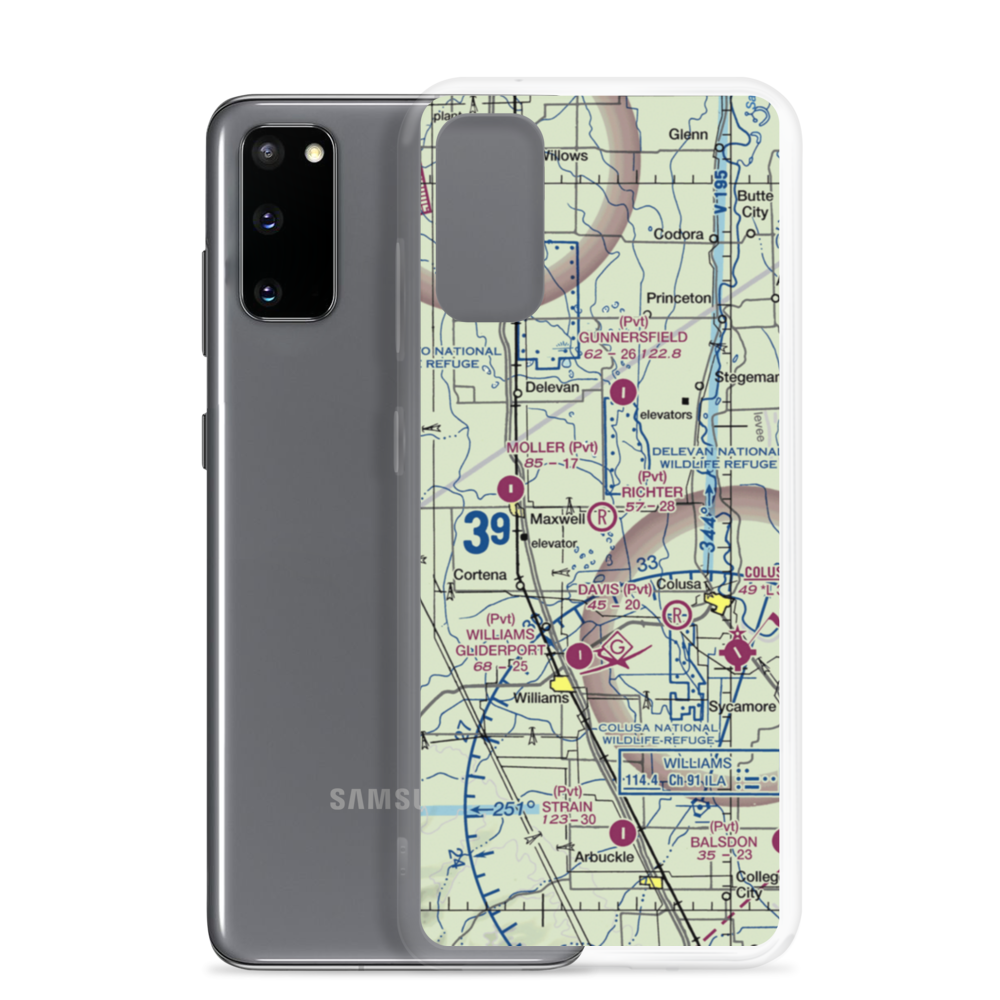 Richter Airport (12CN) VFR Sectional Samsung Case Samsung Galaxy S20 model shown