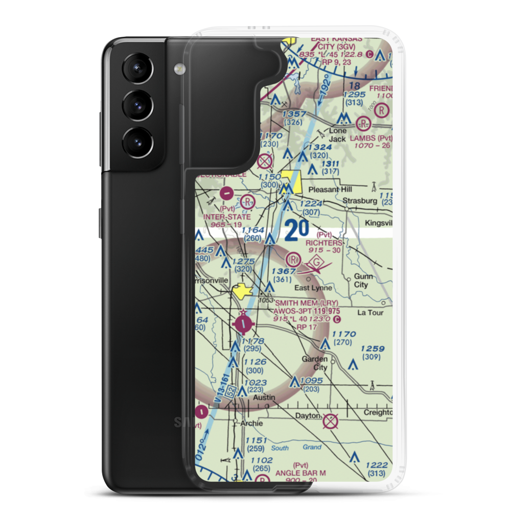 Richters Airport (87MO) VFR Sectional Samsung Case Samsung Galaxy S21 Plus model shown