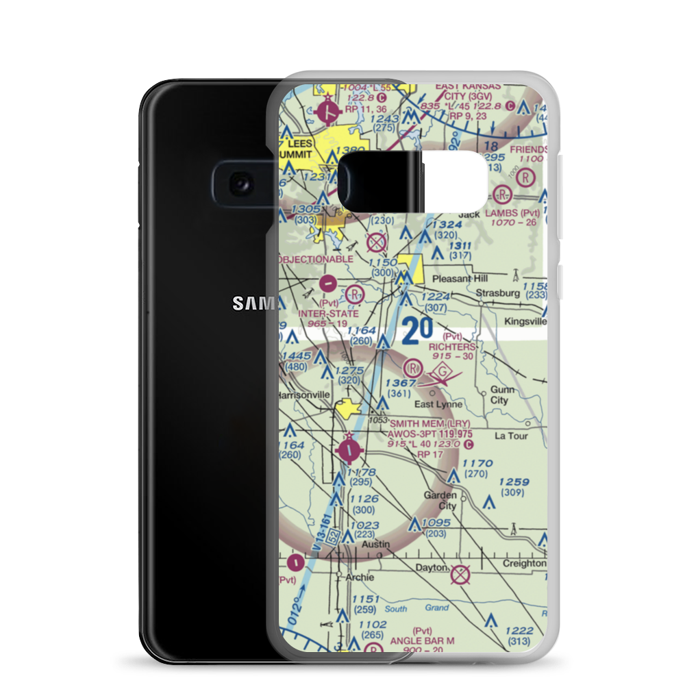 Richters Airport (87MO) VFR Sectional Samsung Case Samsung Galaxy S10e model shown