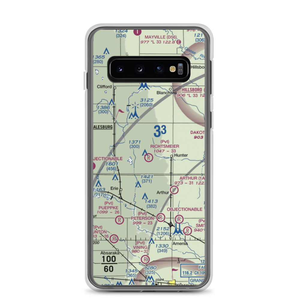 Richtsmeier Airport (52ND) VFR Sectional Samsung Case Samsung Galaxy S10 model shown