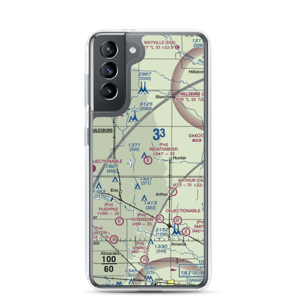 Richtsmeier Airport (52ND) VFR Sectional Samsung Case Samsung Galaxy S21 model shown