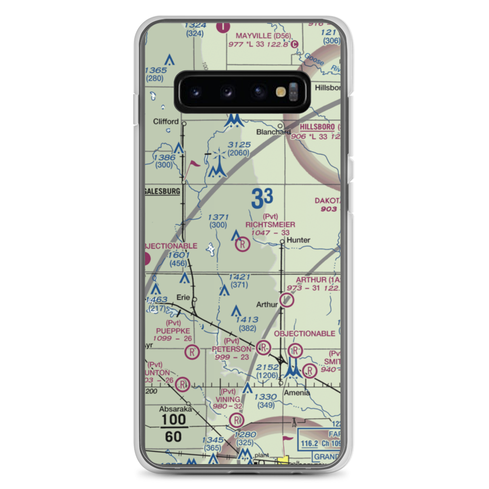 Richtsmeier Airport (52ND) VFR Sectional Samsung Case Samsung Galaxy S10+ model shown