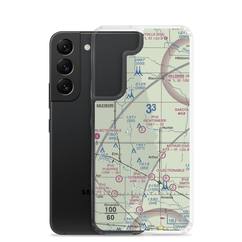 Richtsmeier Airport (52ND) VFR Sectional Samsung Case Samsung Galaxy S22 model shown