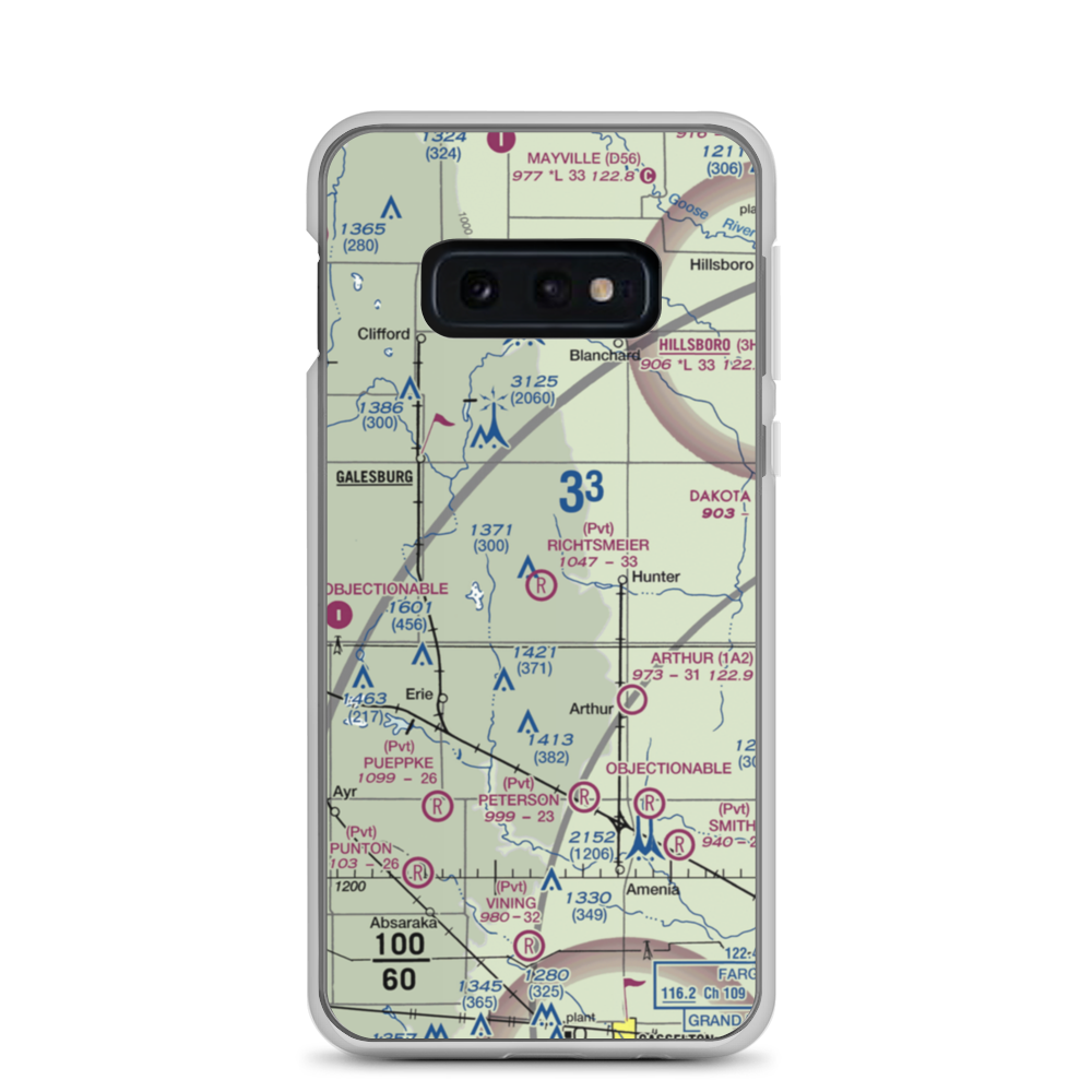 Richtsmeier Airport (52ND) VFR Sectional Samsung Case Samsung Galaxy S10e model shown