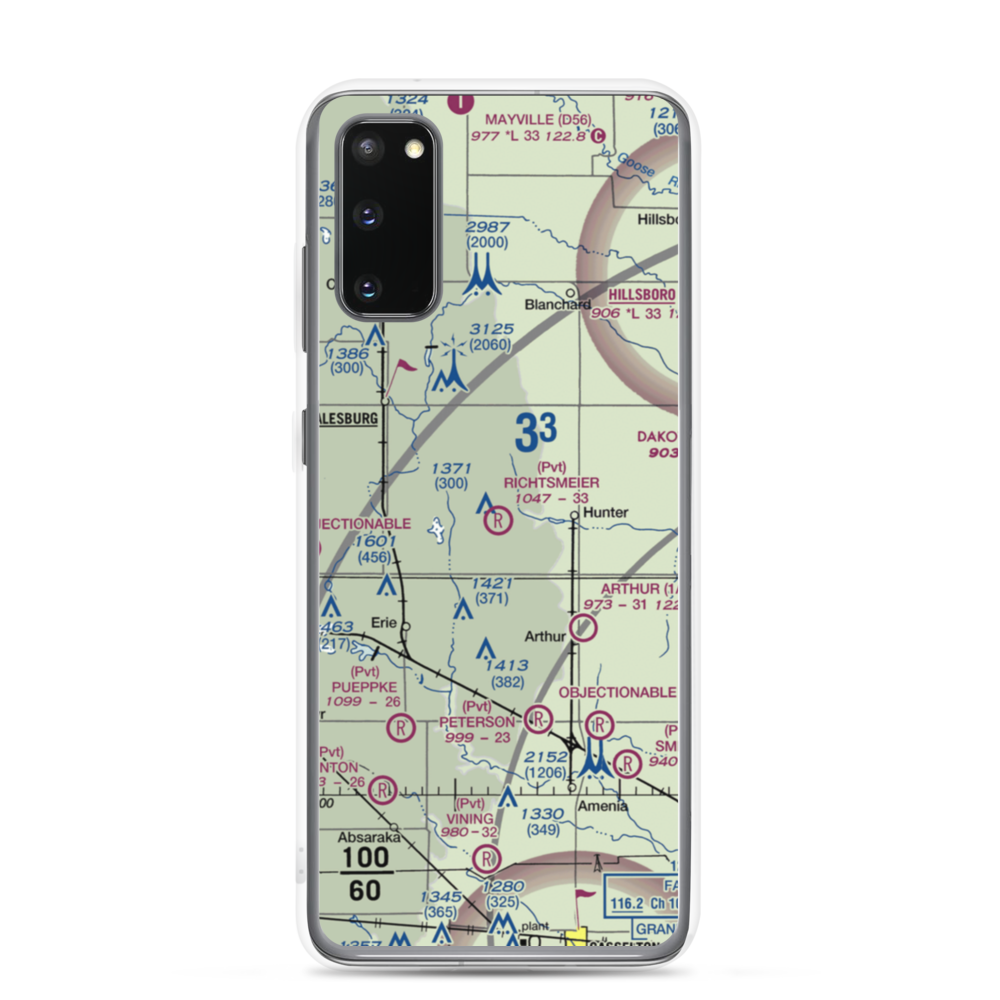 Richtsmeier Airport (52ND) VFR Sectional Samsung Case Samsung Galaxy S20 model shown