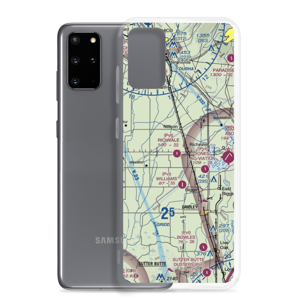 Richvale Airport (07CL) VFR Sectional Samsung Case Samsung Galaxy S20 Plus model shown