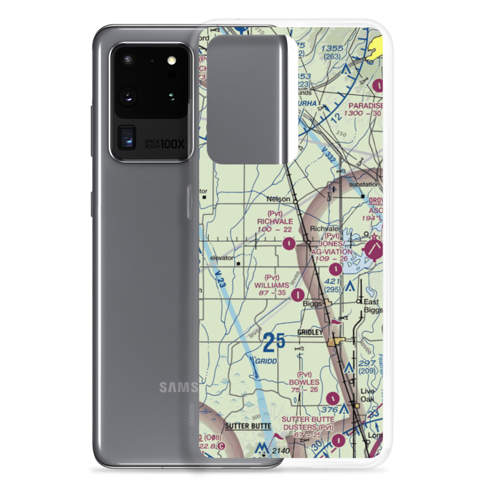 Richvale Airport (07CL) VFR Sectional Samsung Case Samsung Galaxy S20 Ultra model shown