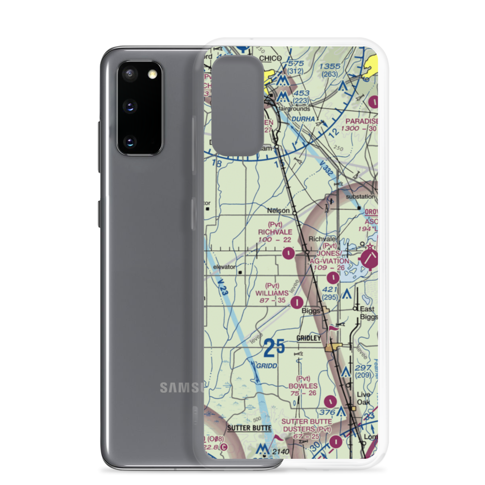 Richvale Airport (07CL) VFR Sectional Samsung Case Samsung Galaxy S20 model shown