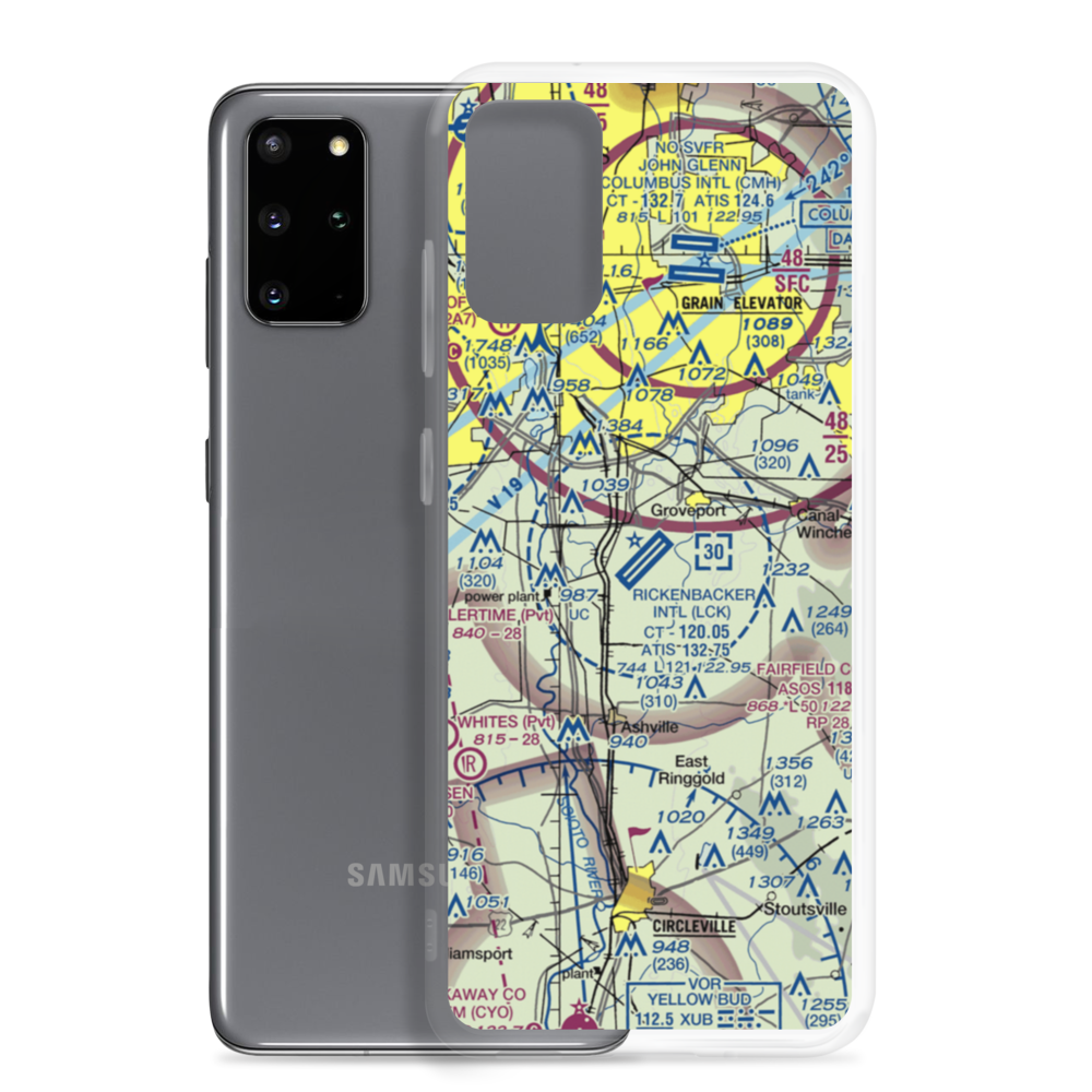 Rickenbacker International Airport (LCK) VFR Sectional Samsung Case Samsung Galaxy S20 Plus model shown