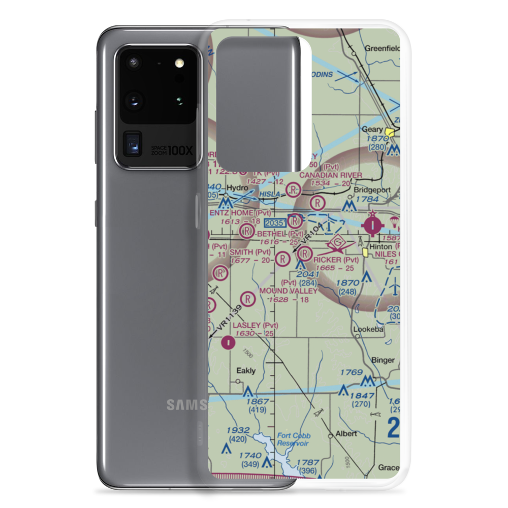 Ricker Ranch Airport (46OK) VFR Sectional Samsung Case Samsung Galaxy S20 Ultra model shown