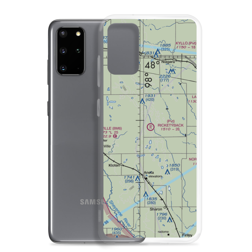 Ricketyback Field (ND02) VFR Sectional Samsung Case Samsung Galaxy S20 Plus model shown