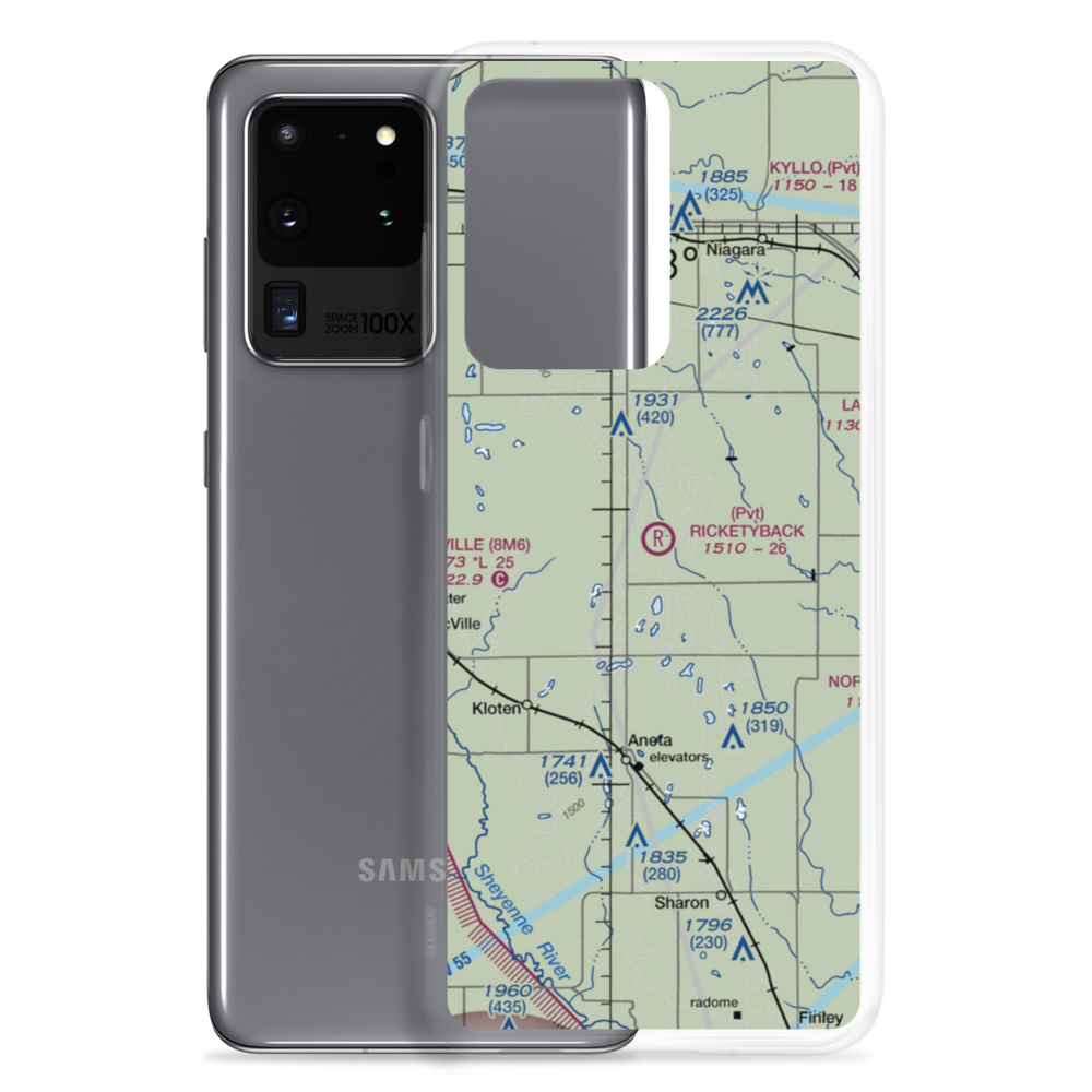 Ricketyback Field (ND02) VFR Sectional Samsung Case Samsung Galaxy S20 Ultra model shown