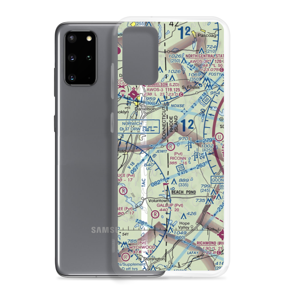 Riconn Airport (RI11) VFR Sectional Samsung Case Samsung Galaxy S20 Plus model shown