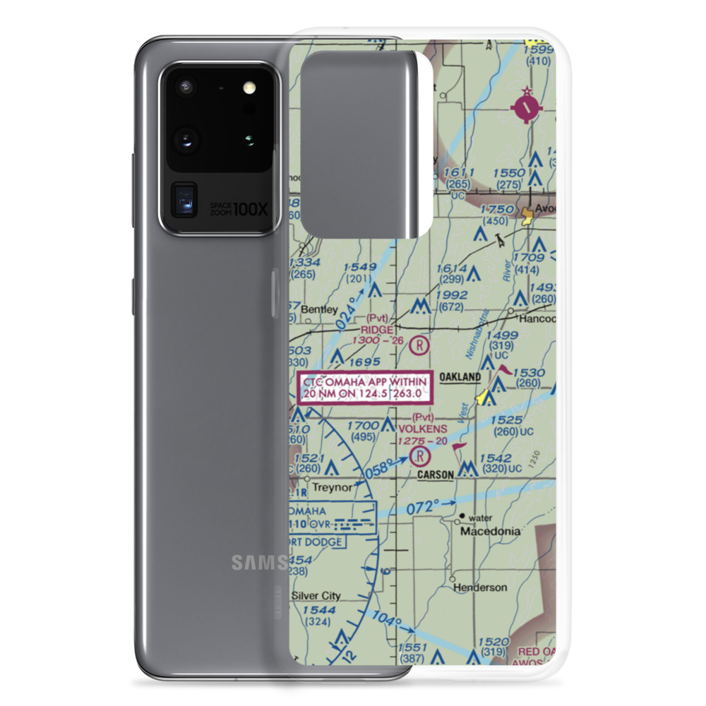 Ridge Airport (IA01) VFR Sectional Samsung Case Samsung Galaxy S20 Ultra model shown